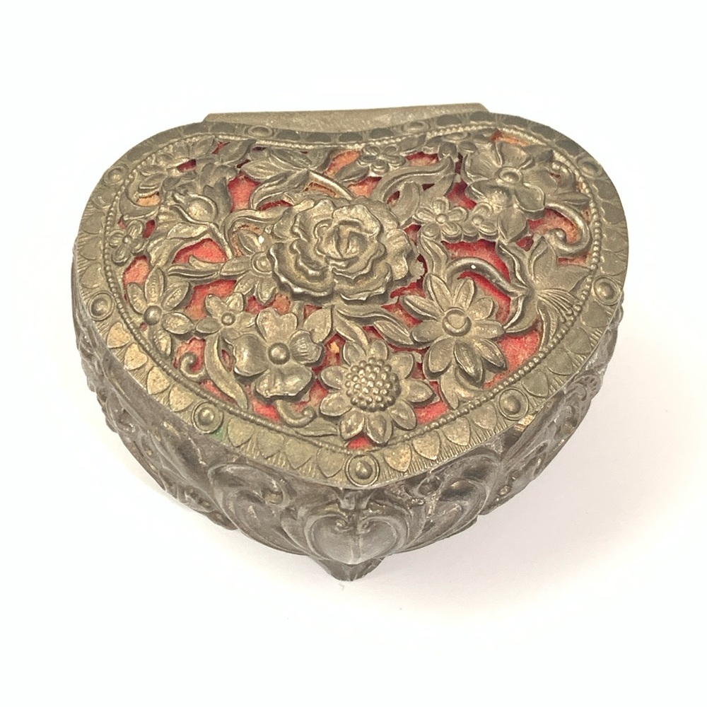 Ornate Heart-Shaped Trinket Box